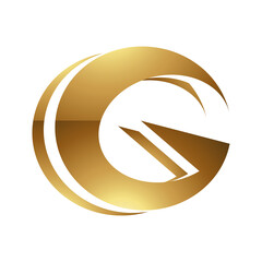 Golden Letter G Symbol on a White Background - Icon 4