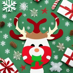 christmas card graphics with santa claus