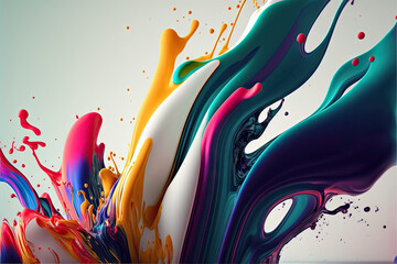 Art with colorful paint splash