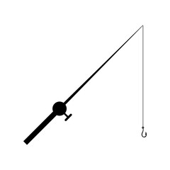Fishing rod simple icon