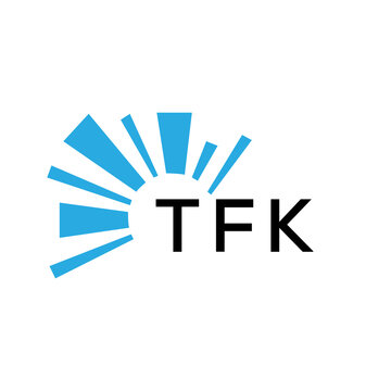 TFK letter logo. TFK blue image on white background and black letter. TFK technology  Monogram logo design for entrepreneur and business. TFK best icon.
