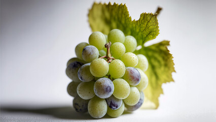 Isolated grapes bunch with a neutral background.