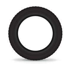 Car tire isolated on a white background