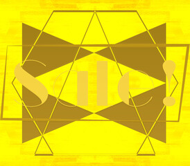 Abstract golden texture sale sign background image.