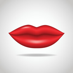 Realistic 3d women's lips vector illustration