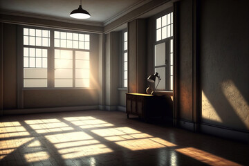sunrays falling into apartment