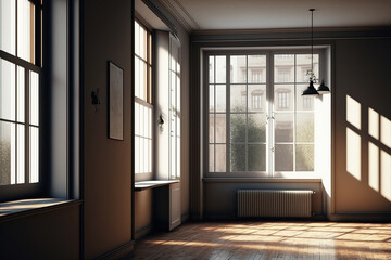 sunrays falling into apartment