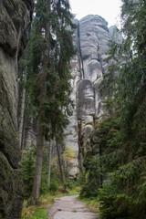 A romantic view of mountain forms, beautiful rocks, rock shapes, phenomenal limestone that create...