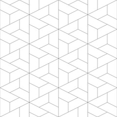 Fototapeta premium Seamless mosaic pattern. Jagged figures ornament. Repeated puzzle shapes background. Logic game motif. Tiles wallpaper. Parquet backdrop. Digital paper, web design, textile print. Vector.