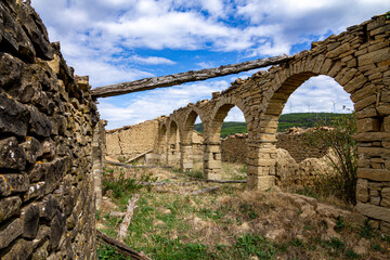 ruins on St James way (Santiago) in Spain © Valerii