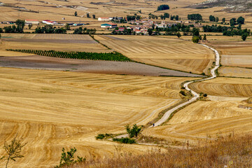 landscape in the country on the Way of St James (Santiago way)