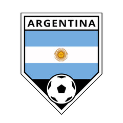 Argentina Angled Team Badge for Football Tournament
