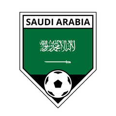 Saudi Arabia Angled Team Badge for Football Tournament