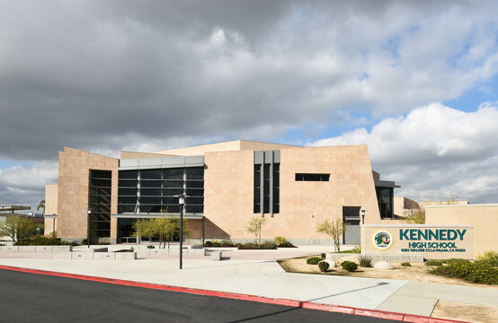 LA PALMA, CALIFORNIA - 28 DEC 2022: Kennedy High School, a public, four year high school and International Baccalaureate (IB) World School