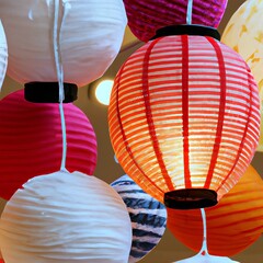chinese lanterns on the roof
