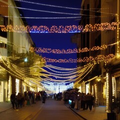 christmas lights in the street