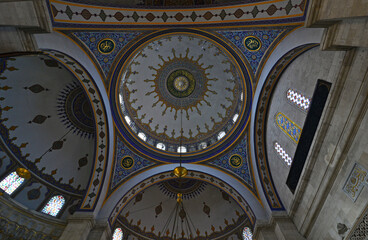 The construction of Şişli Mosque, located in Şişli, Turkey, began in 1945 and was completed in...