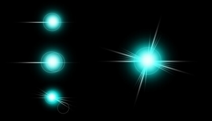 realistic Lens flares set