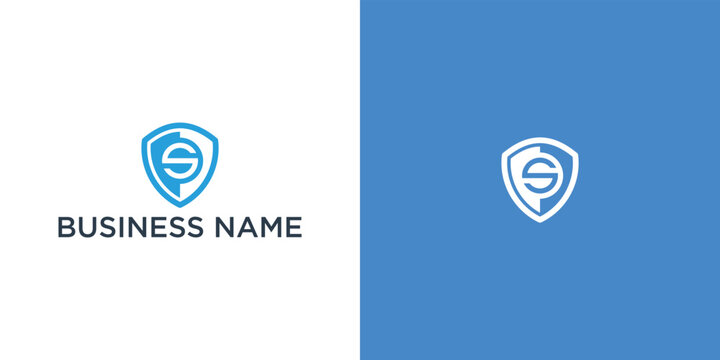Initial S Based sheild logo design vector for business Letter S Logo design.