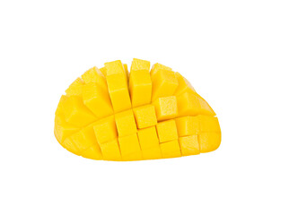 Yellow mango fruit isolated on transparent png