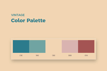 Vector large set of cool vintage color swatches