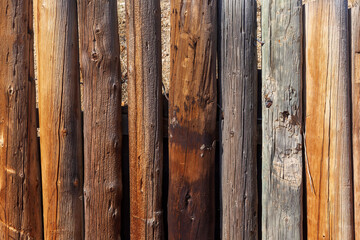 Vertical log fence