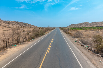 freeway in the mountainous nature of South America