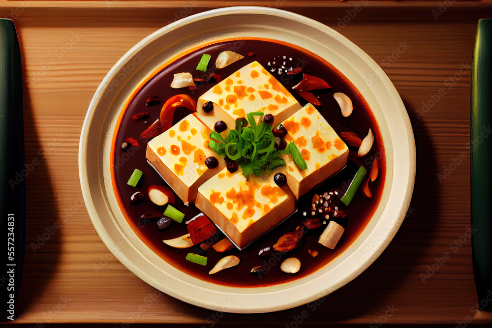 Wall mural Chinese Ma Po Tofu Food