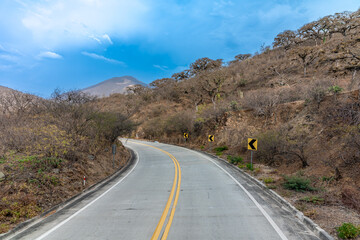 freeway in the mountainous nature of South America