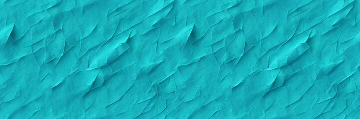 Obraz premium Cyan Paper Textured Background, Rough and Wrinkled Seamless Background Textures | Generative Art