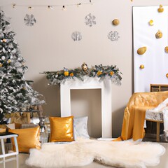 interior of room during christmas