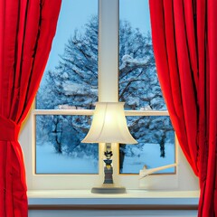 window with curtains