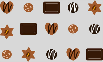チョコレートいろいろの模様