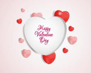 happy valentine day background vector. love illustration