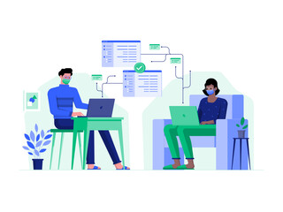 Remote work illustrations