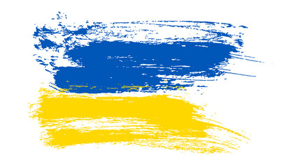 Ukrainian national flag in grunge style