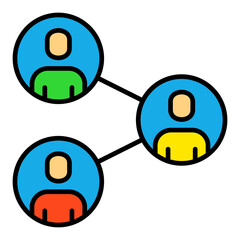 Network Filled Line Icon