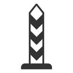 Border post - icon, illustration on white background, glyph style