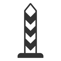 Border post - icon, illustration on white background, glyph style