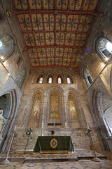 Fototapeta na wymiar Interior of St Davids Cathedral in St Davids city in Pembrokeshire, Wales, United Kingdom