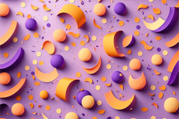 Fond de confettis multicolores, texture, motif pour cartes postales, affiches