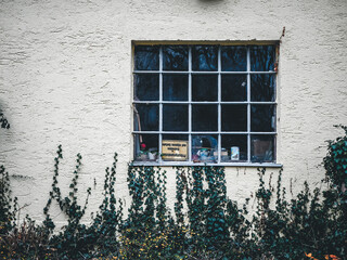 old window on a wall