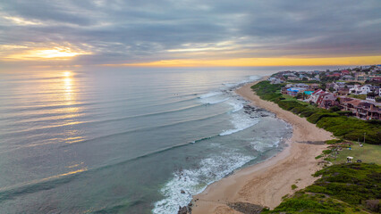 Jeffreys Bay Sunset Drone South Africa Surfing