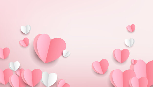 Happy valentines day vector banner background. Valentines day greeting card