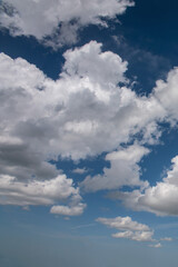 Naklejka na ściany i meble beautiful blue sky with white clouds as natural background
