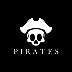 The Unique Skull and Pirate Hat Symbol Logo Design