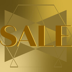 Abstract golden texture sale sign background image.