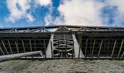 Hochbrücke Rendsburg, Details der Stahlkonstruktion.