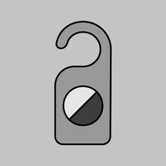 Do not disturb sign vector grayscale icon