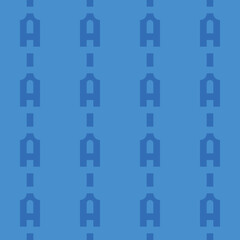 seamless blue pattern with a-frame geometric shapes